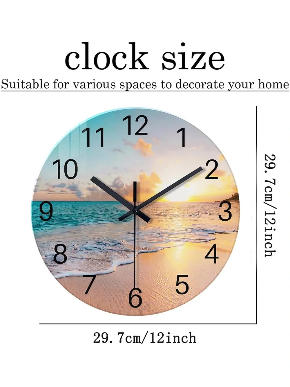 Beach Sunset Wall Clock